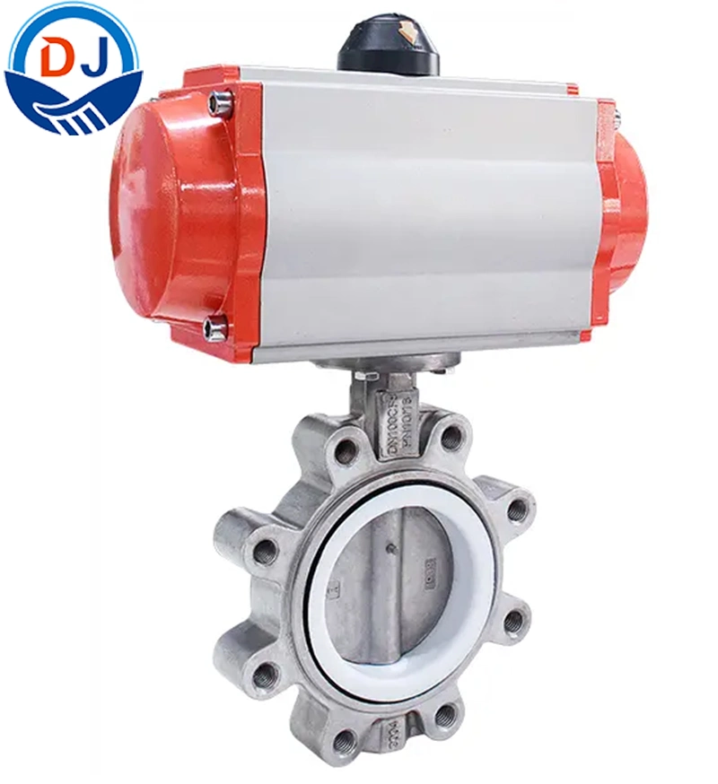 Stainless Steel Pneumatic Actuated Wafer Lug Support Butterfly Valve