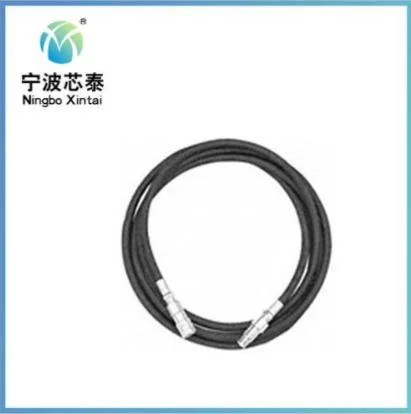 4 Wire Spiral Hydraulic Rubber Hose DIN4sp Flexible Pipe Assembly SAE Staplelok Fitting NPT