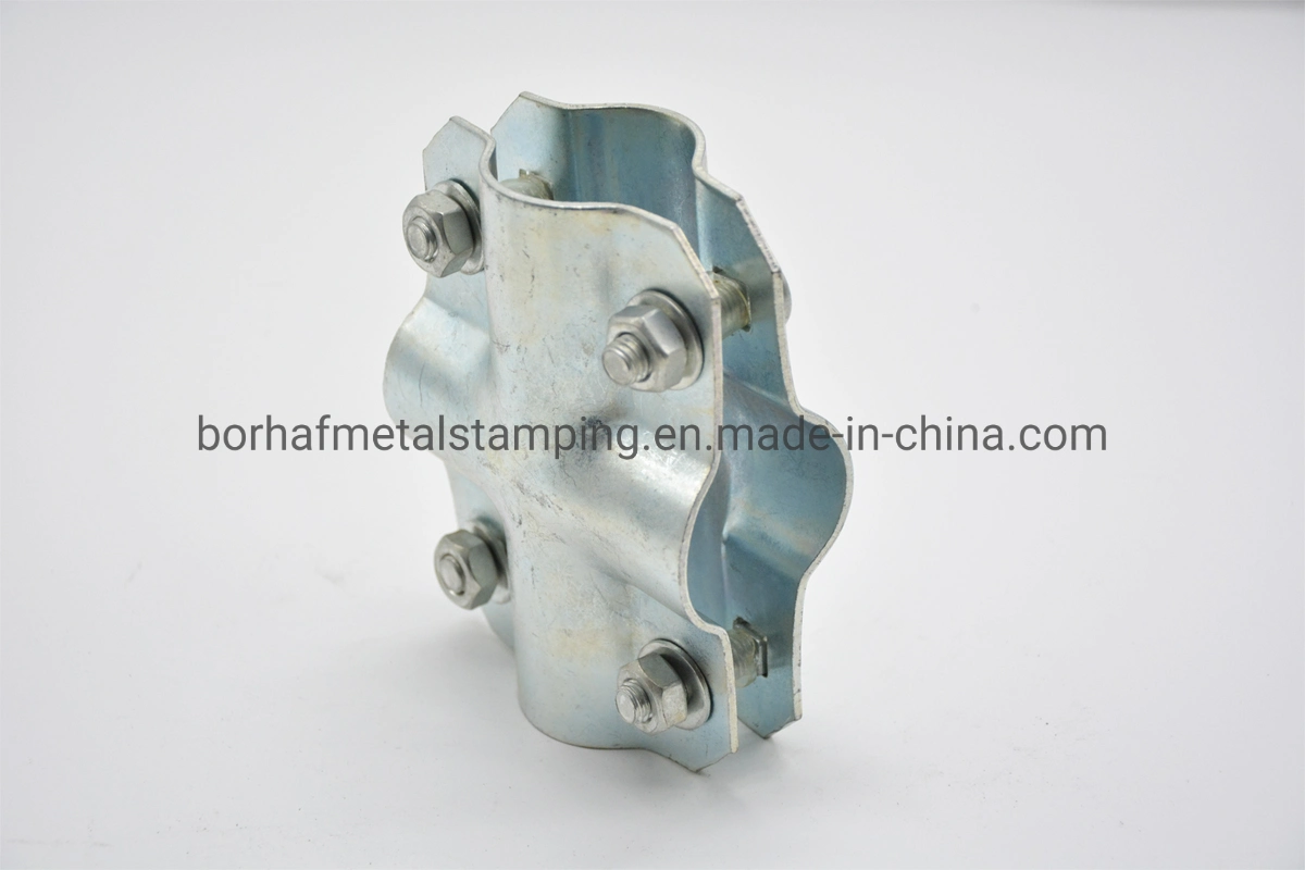 Sheet Metal Fabrication Fastenning Hardware Metal Pergola Fence Farm Pipe Accessories Three Way Pipe Coupling Angle Pipe Connector