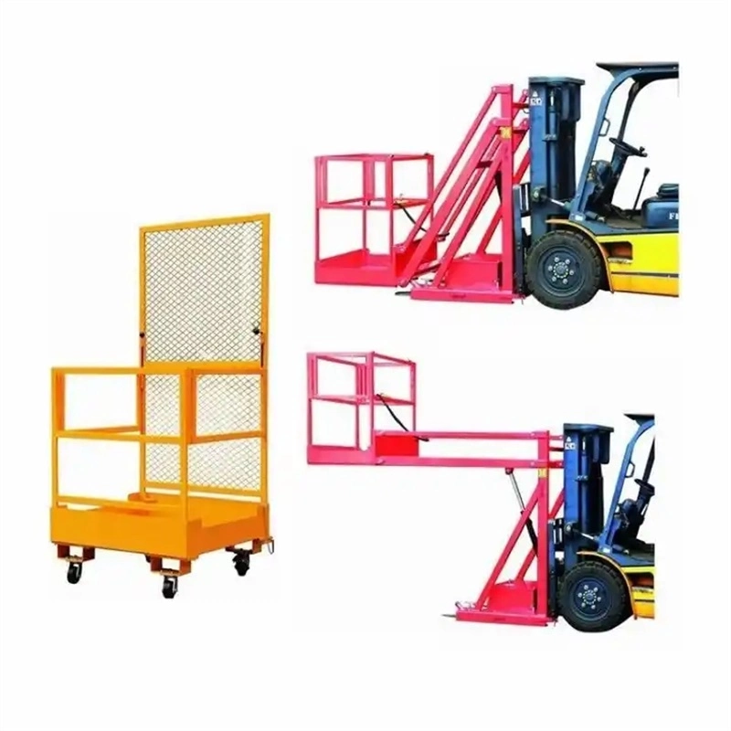 Powder Coating Folding Safety Platform Forklift Cage