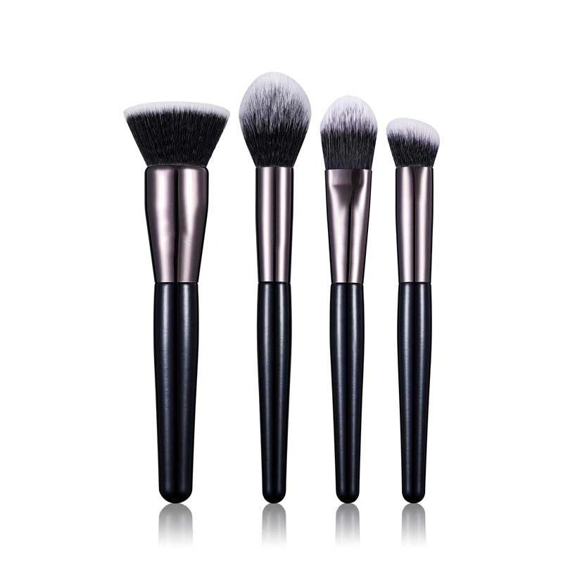 15PCS Black Color Makeup Brush Set High quality/High cost performance Vegan Synthetic Hair Beginner Beauty Tools Manufacturers