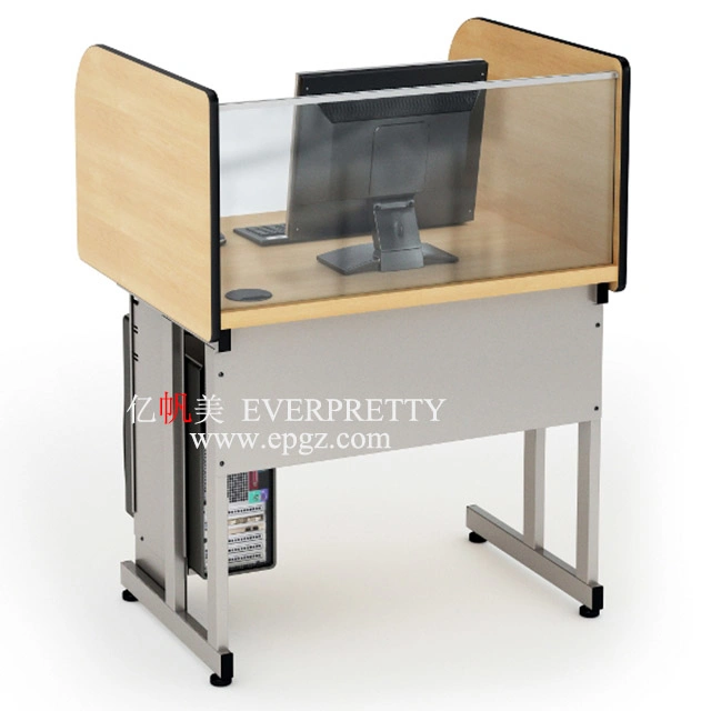 New School Furniture Double Modern Computer Desk with Shelves for Students