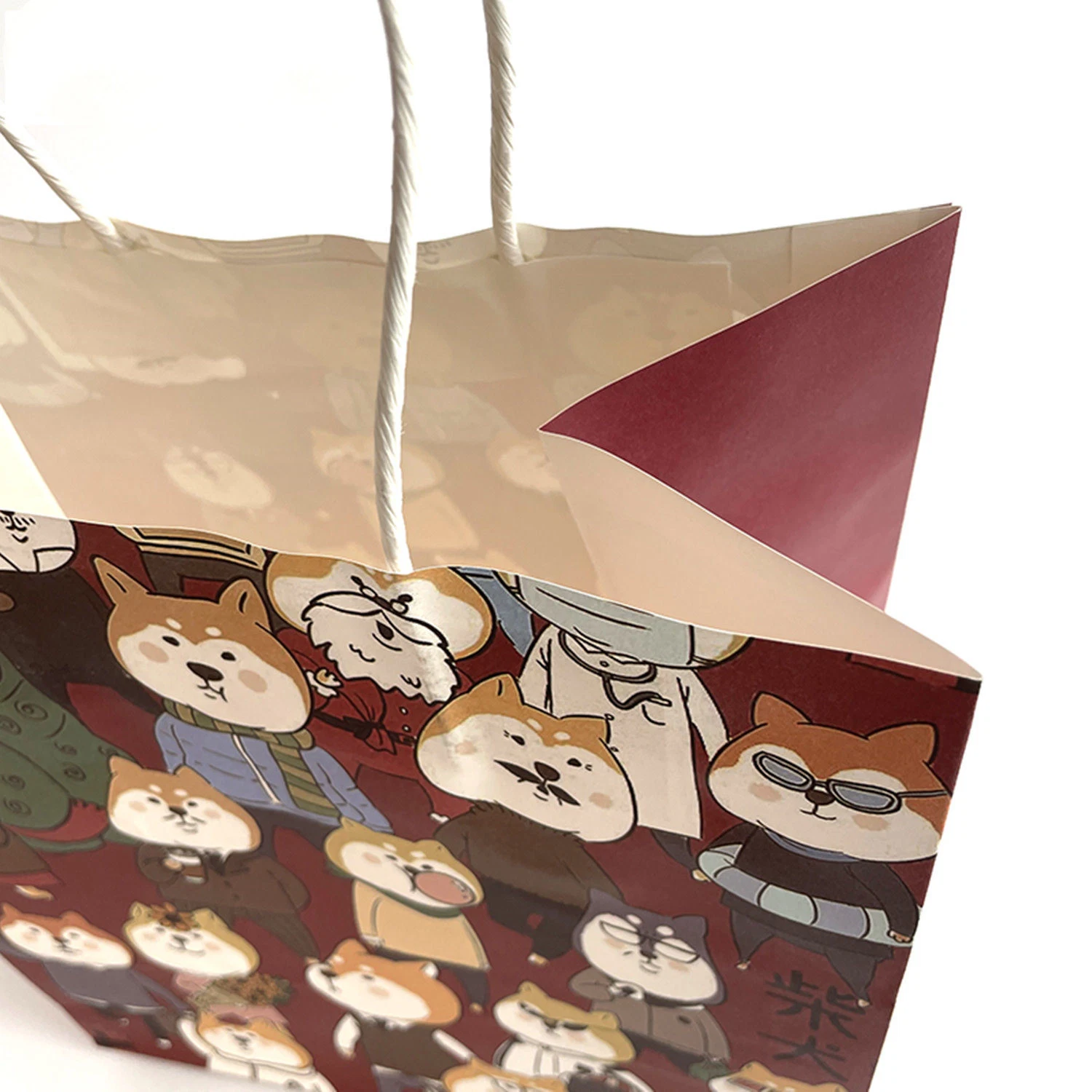 120 GSM Food Grade Corlorful Kraft Paper Bag Cat Pattern Snack Bag Envelope Kraft Gift Paperbags