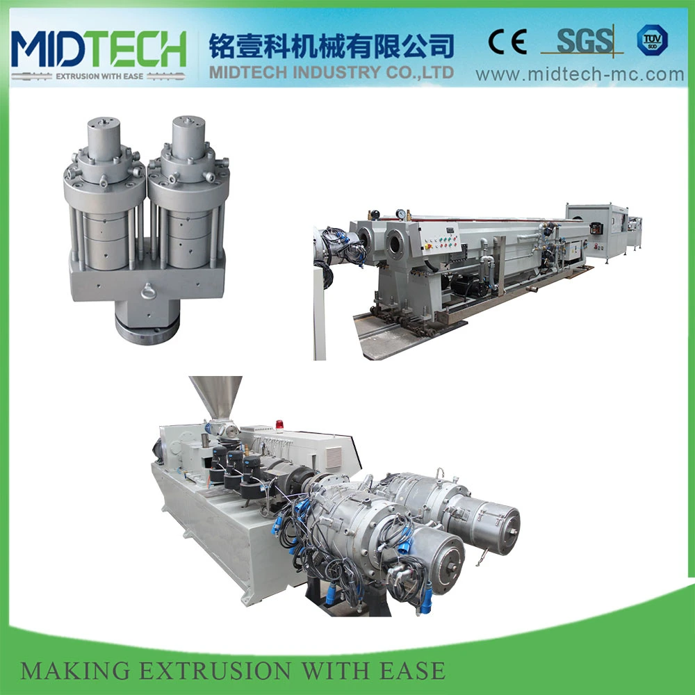 High Capacity Output Plastic PVC Dual Pipes Extrusion Machine Line