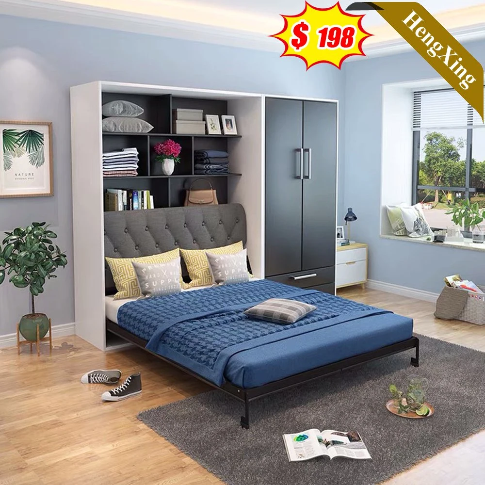 Ahorro de espacio de lujo Muebles de Dormitorio Sofá cama plegable Cama Ajustable Pared de almacenamiento