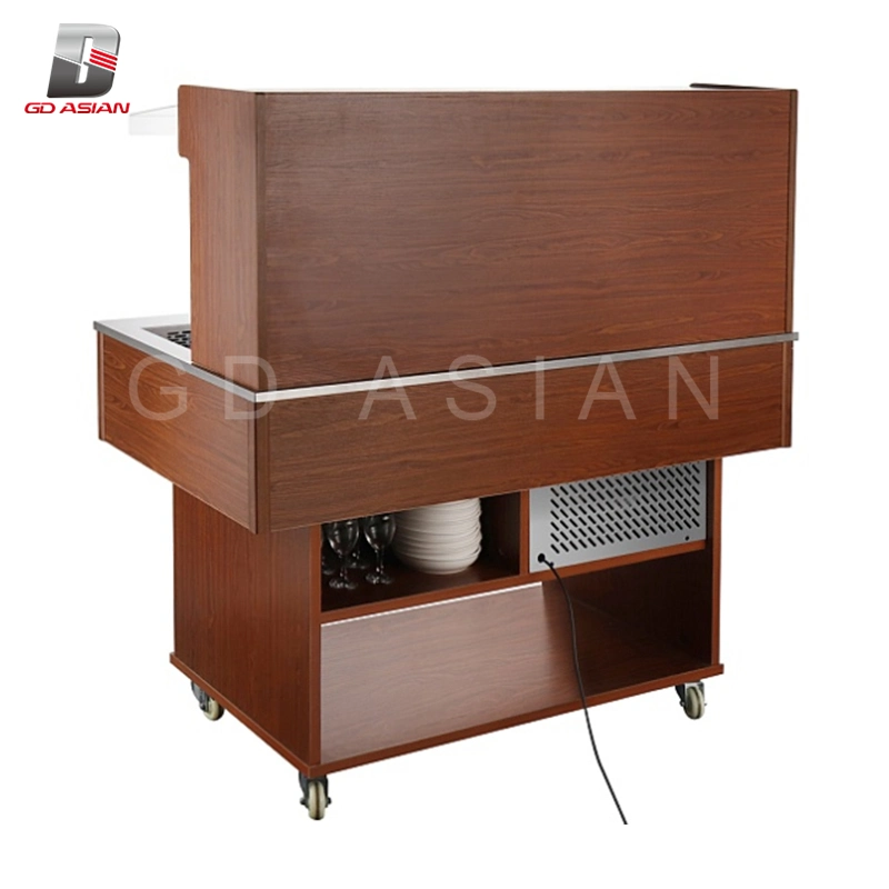 1400L Square Shape Commercial Electric Cold Buffet Trolley Serving Station