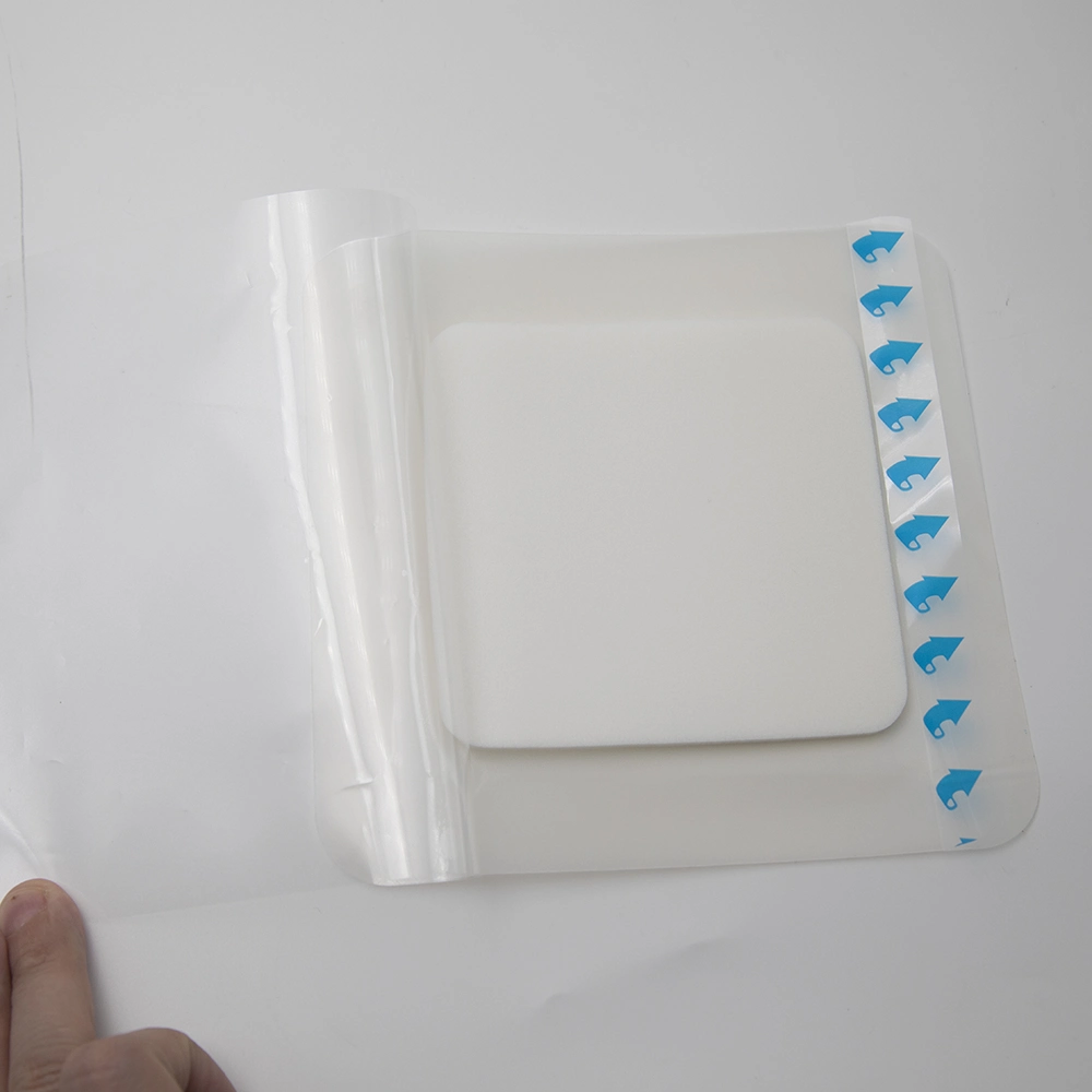 Hydrocolloid Foam Dressing 6X6 in, Ultra-Thin Border Adhesive Dressing Used for Medium to Heavy Exuding Wounds