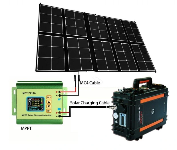 2000wh Portable Solar Generator Lithium Power Supply Battery with 220V Inverter DC5V USB for Camping Hunting Travel