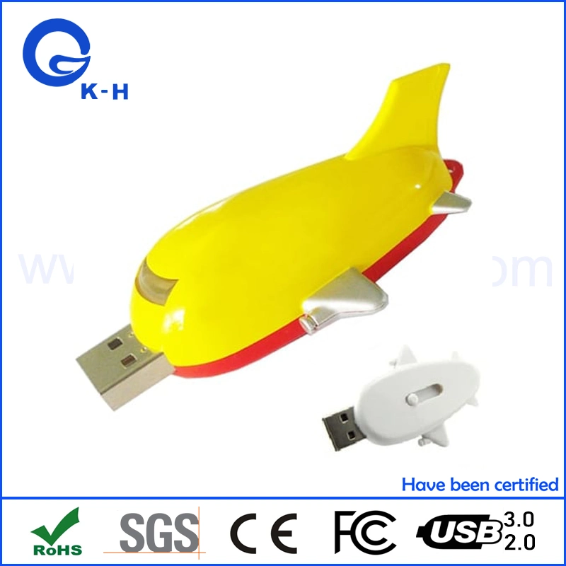 Avión plástico USB Flash 2,0 memoria Pen Drive para el transporte Regalo de la compañía