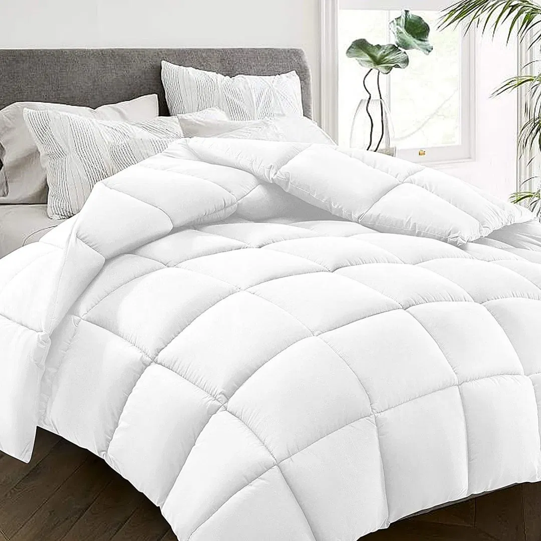 100% algodón plumón edredón Pato Blanco plumón grueso caliente sencillo Y Double Winter Comforter