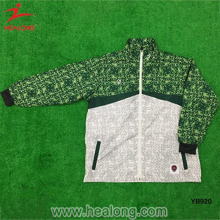 El diseñador de ropa deportiva Customzied Healong tinte chaquetas de Impresión Digital para la venta