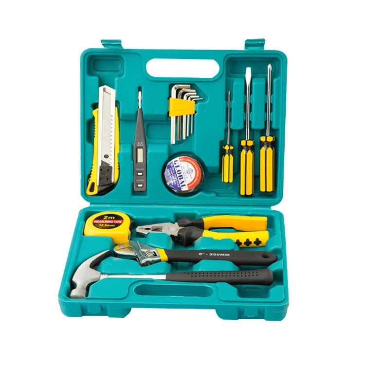 Conjunto de ferramentas de venda a quente Kit de ferramentas manuais para uso doméstico geral com Caixa de arrumação em plástico para caixa de ferramentas