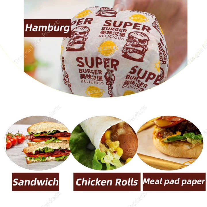 Factory Wholesale/Supplier Hamburg/Sushi/Sandwich Anti-Oil Waterproof Packaging Paper Takeaway Food Packaging