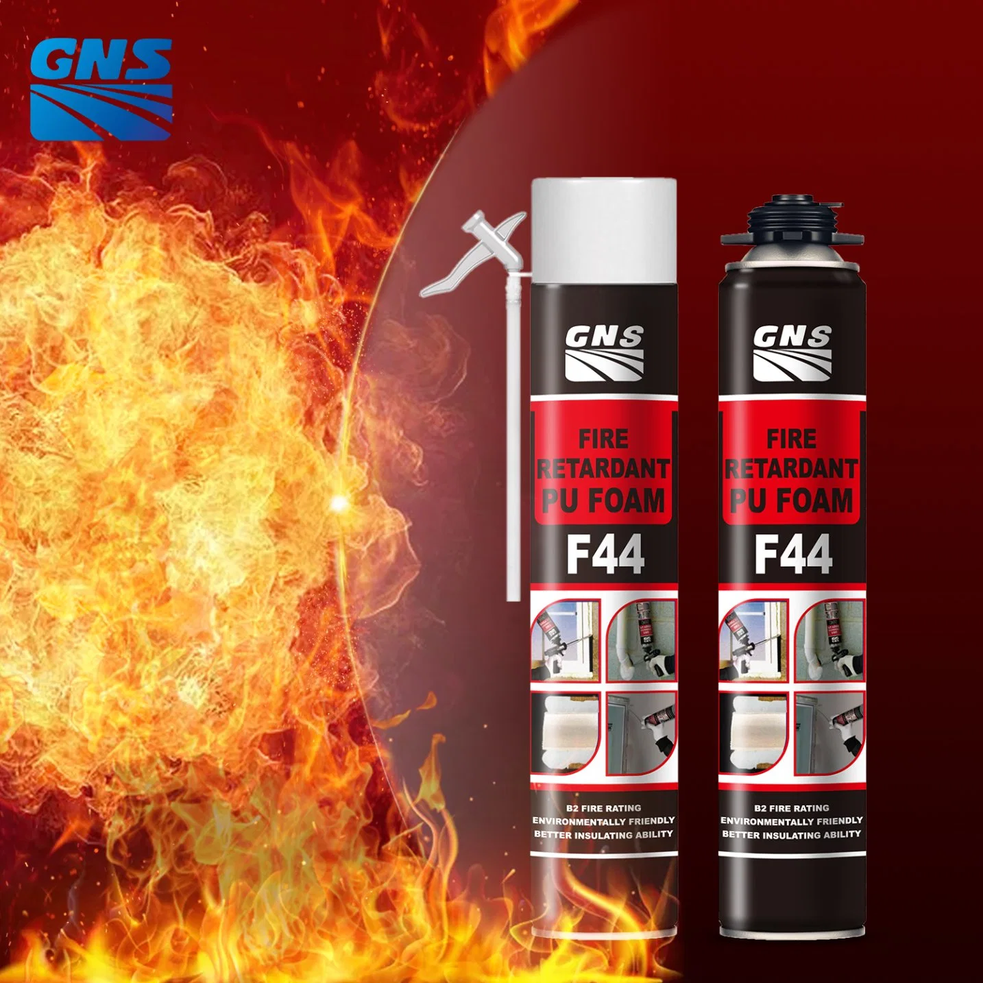 ISO SGS One Part Get Ready Used 750ml Aerosol Can Fire Retardant Spray Foam Mounting Filler