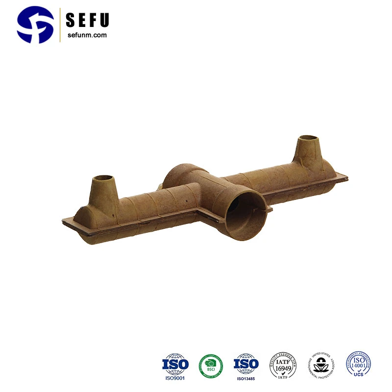 Sefu China Paper Runner Systems Riser Sleeve Factory Tubes/Fittings/Pouring Cups Gating Variable Diameter Tee Paper Pipe for Lost Foam Casting Gating System