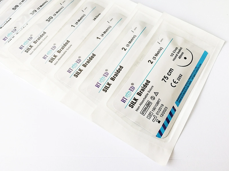 Hot Non-Absorbable Surgical Suture with Needle Silk
