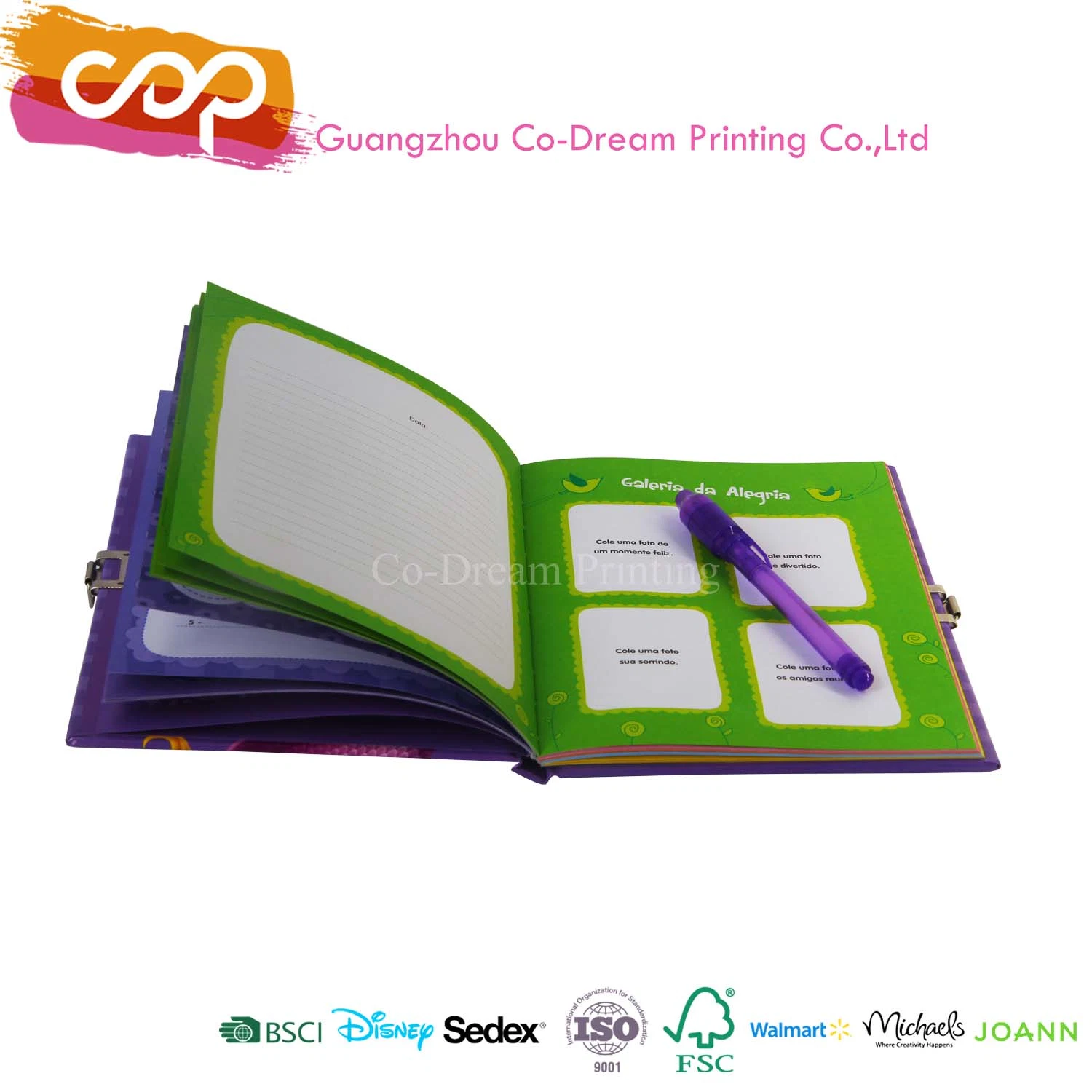 Luminous Cover and Fluorescent Pen Children Note Book