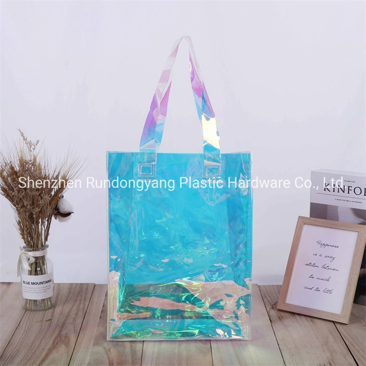 Popular Recycled Custom Logo Plastic PVC Transparent Bag PVC Tote Bag Stand up Pouch