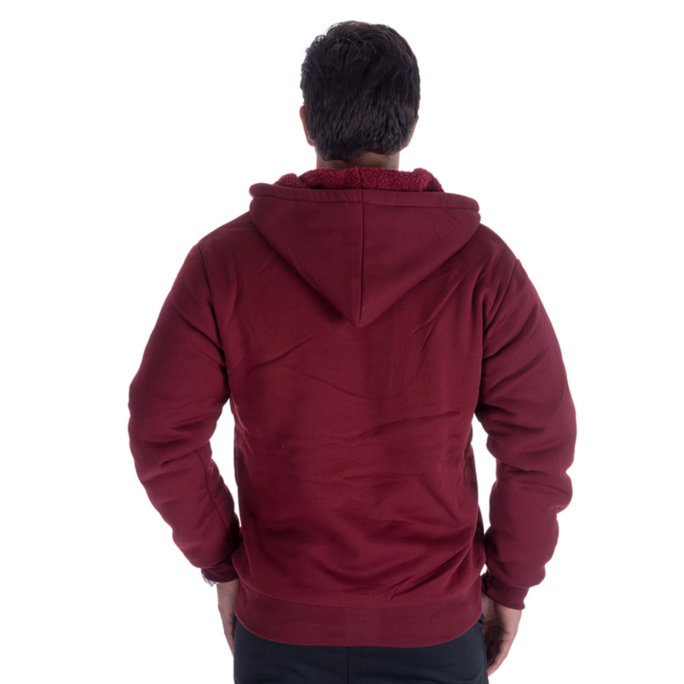 Hombres OEM/ODM Nuevos Estilos Moda Tipo Básico Estilos al Aire Libre Chaqueta con Capucha Forrada de Sherpa para Hombres