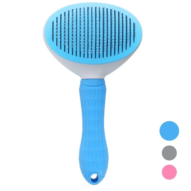 Pet Hair Cleaner Brush, Cat Grooming Brush with Release Button, Pet Massage Brushes