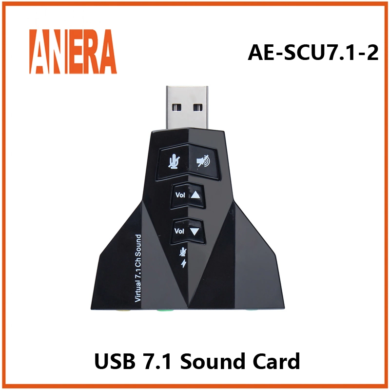 Hot Selling Aircraft External Audio Adapter USB Sound Card with Stereo Virtual 7.1 Channel USB External Sound Card