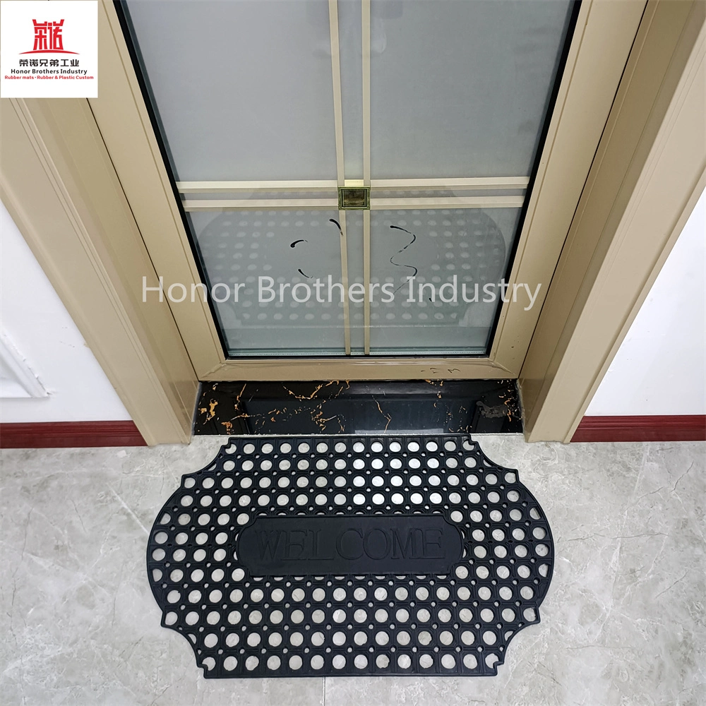 Household Entrance Mat Heavy-Duty Durable Anti-Slip Indoor/Outdoor Rubber Welcome Doormat