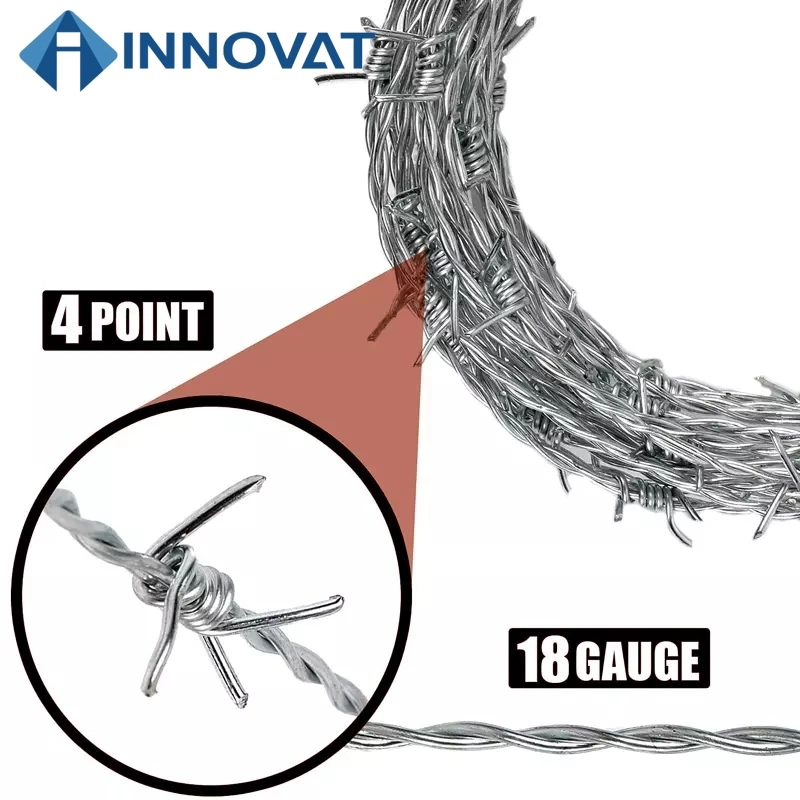 Factory Hot Dipped Galvanized Barb Wire Fencing Coil Roll Barbed Wire Iron Wirelow Price Barbed Wire