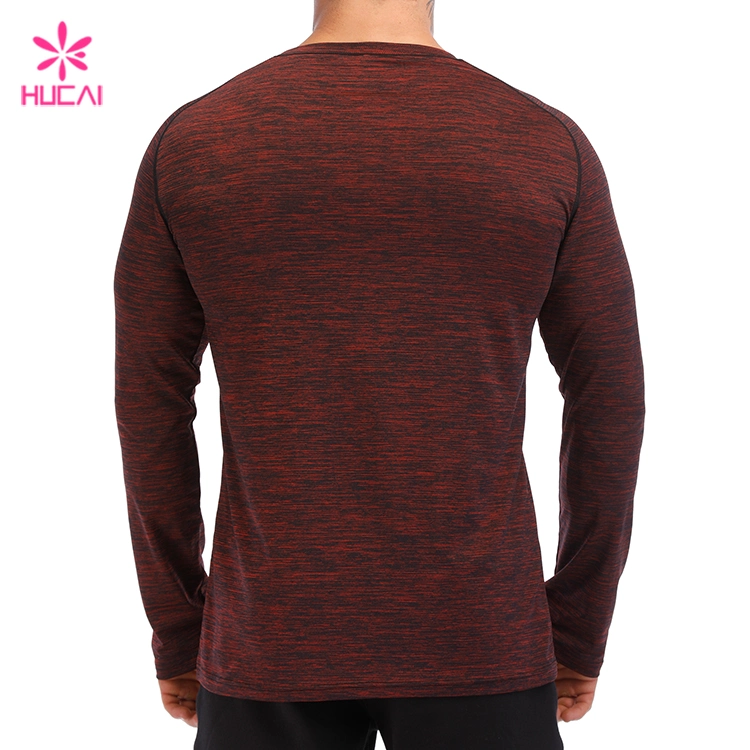 Wholesale Fashion Design Mens Long Sleeve Gym Tee Shirt