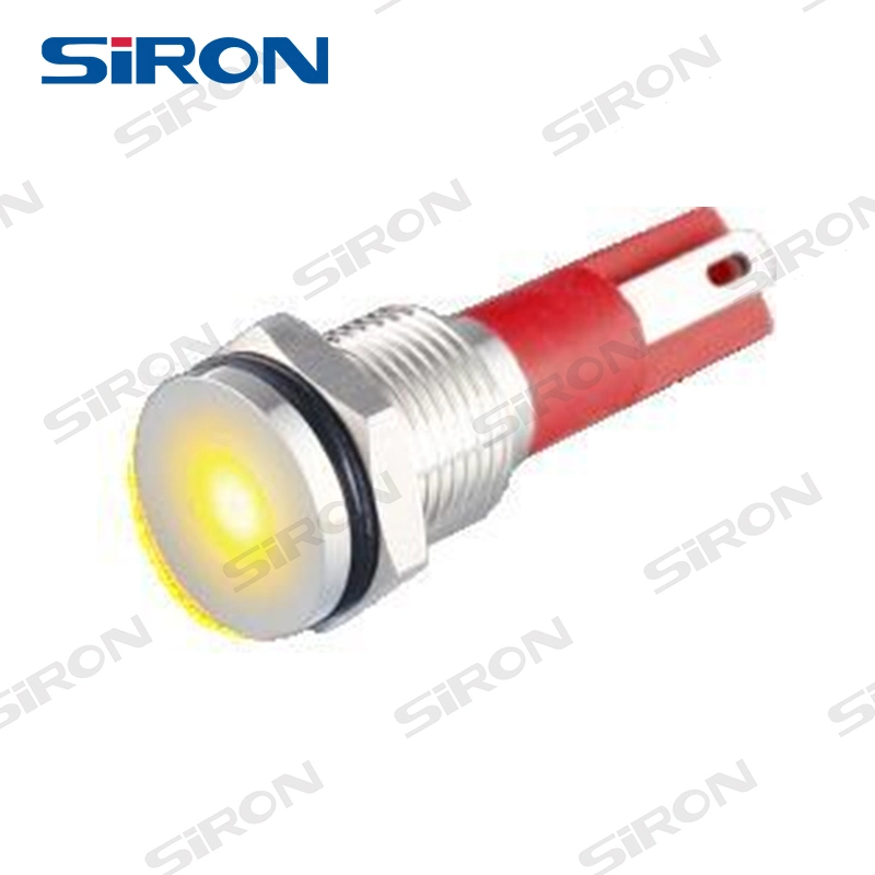 Lámpara indicadora de coche impermeable LED SIRON 12mm Acero inoxidable metálico Mini Luz indicadora