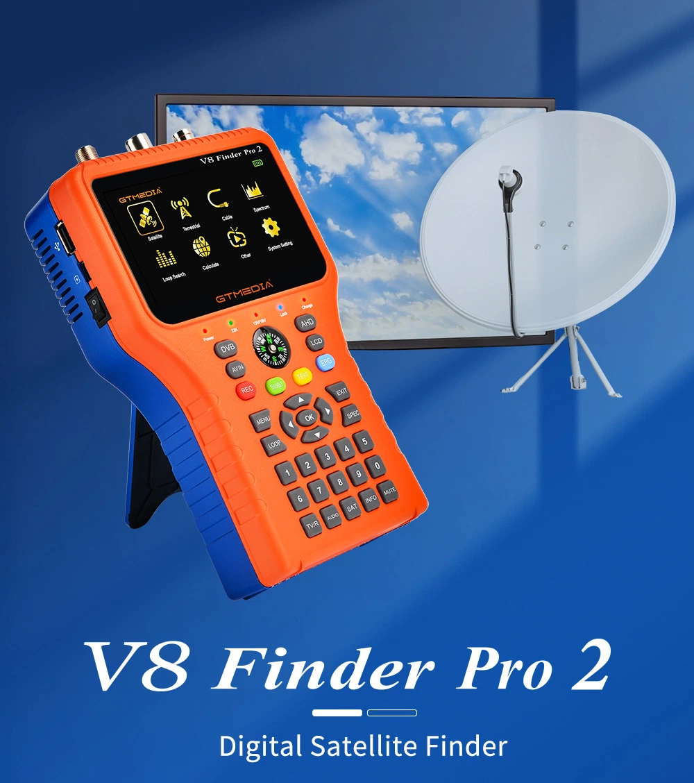 2023 Newest Digital Satellite Signal Finder Meter Gtmedia V8 Finder PRO 2 Satfinder