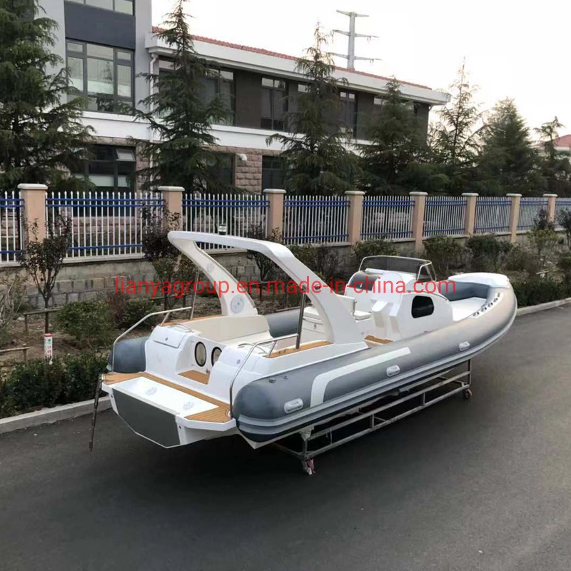 Liya 27feet Passenger Ship Fiberglass Hull Inflatable Rib Boats for Sale