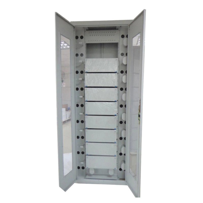 High Density Fiber Distribution Frame Splice Tray Fiber Optic Network Cabinet