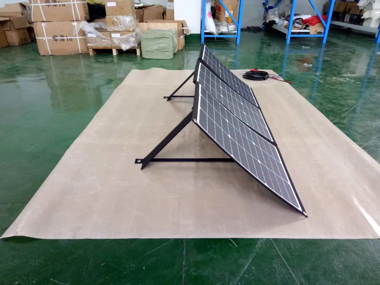 Plegable 250W con cargador solar Sunpower celda para camping