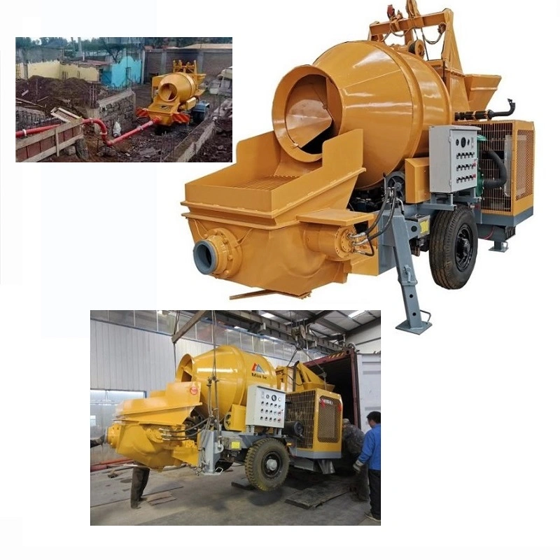 Stationary Concrete Mixer and Pump Machine Concrete Mixer with Pump for Construction Works