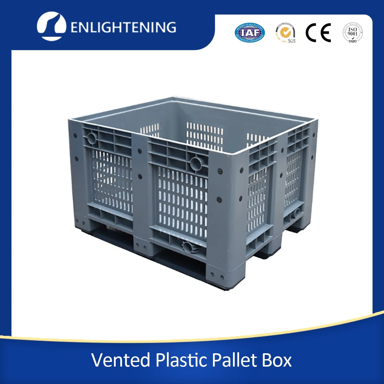 Folding Agriculture Plastic Pellet Box Food Containers HDPE Box