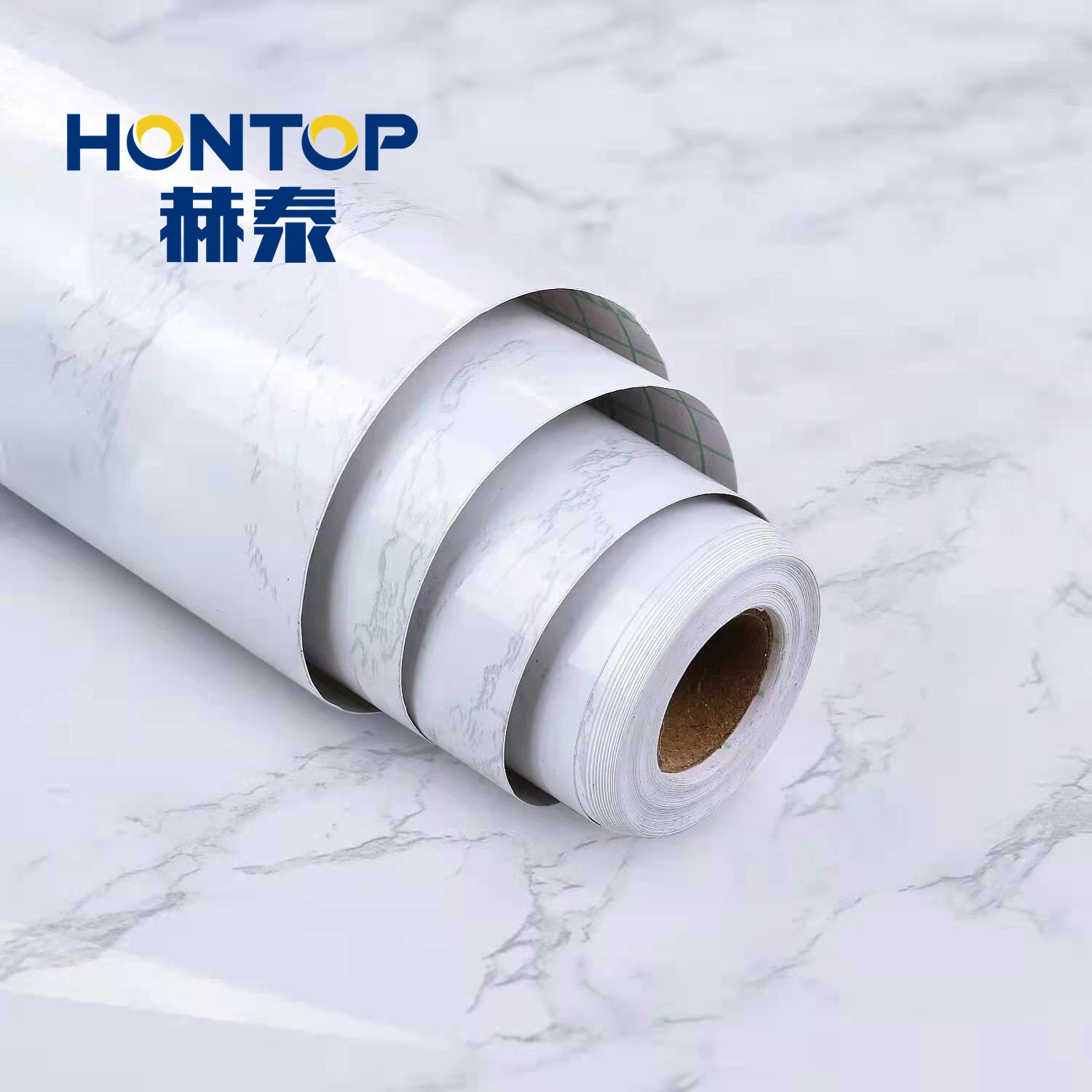 Interior Decoration Marble PVC Film Emboss Laminated Sheet Opaque for Furniture