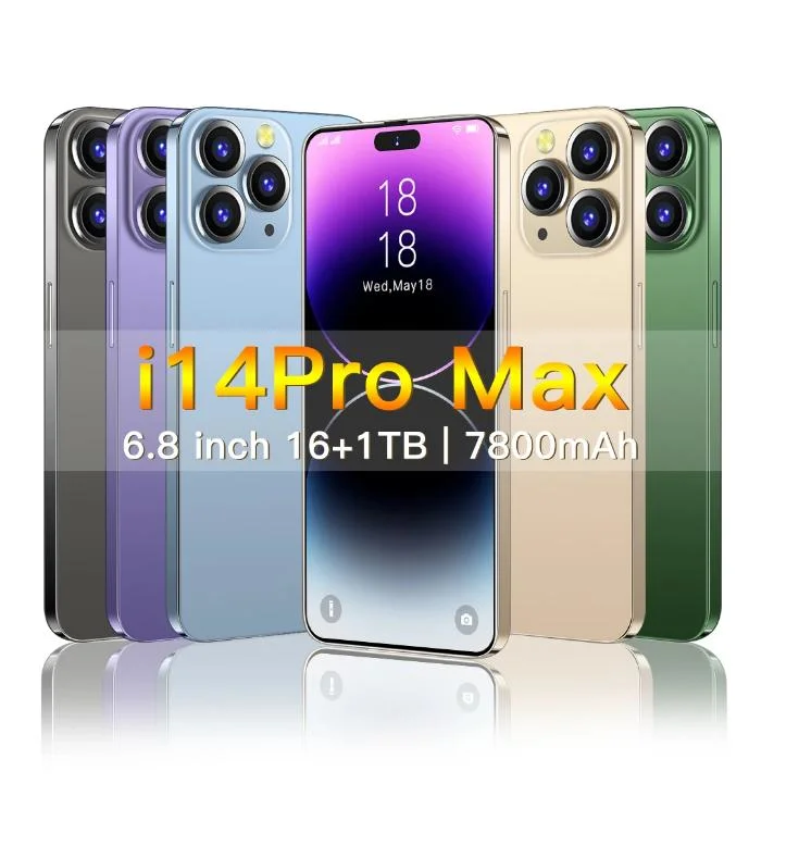 هاتف صغير جديد طراز I14 PRO، الحد الأقصى، هاتف Android الأصلي البسيط 16+1 تيرابايت 5 ج 10 Core Let Phone إلغاء قفل الهاتف الذكي المزوّد ببطاقتي SIM