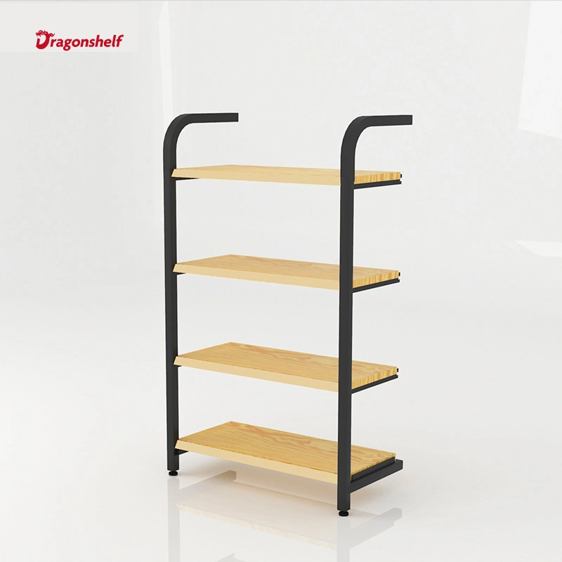 High quality/High cost performance  Supermarket Manufacturer Four-Column Shelf Gondola Wood Grain Shelving