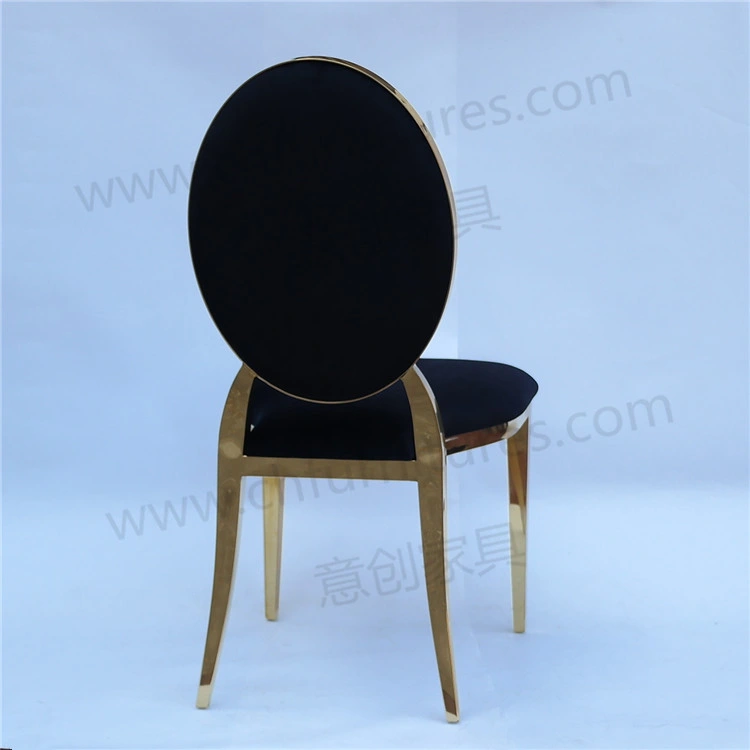 Gold stainless Steel Blue Fabric Dior Chairs for Wedding Event