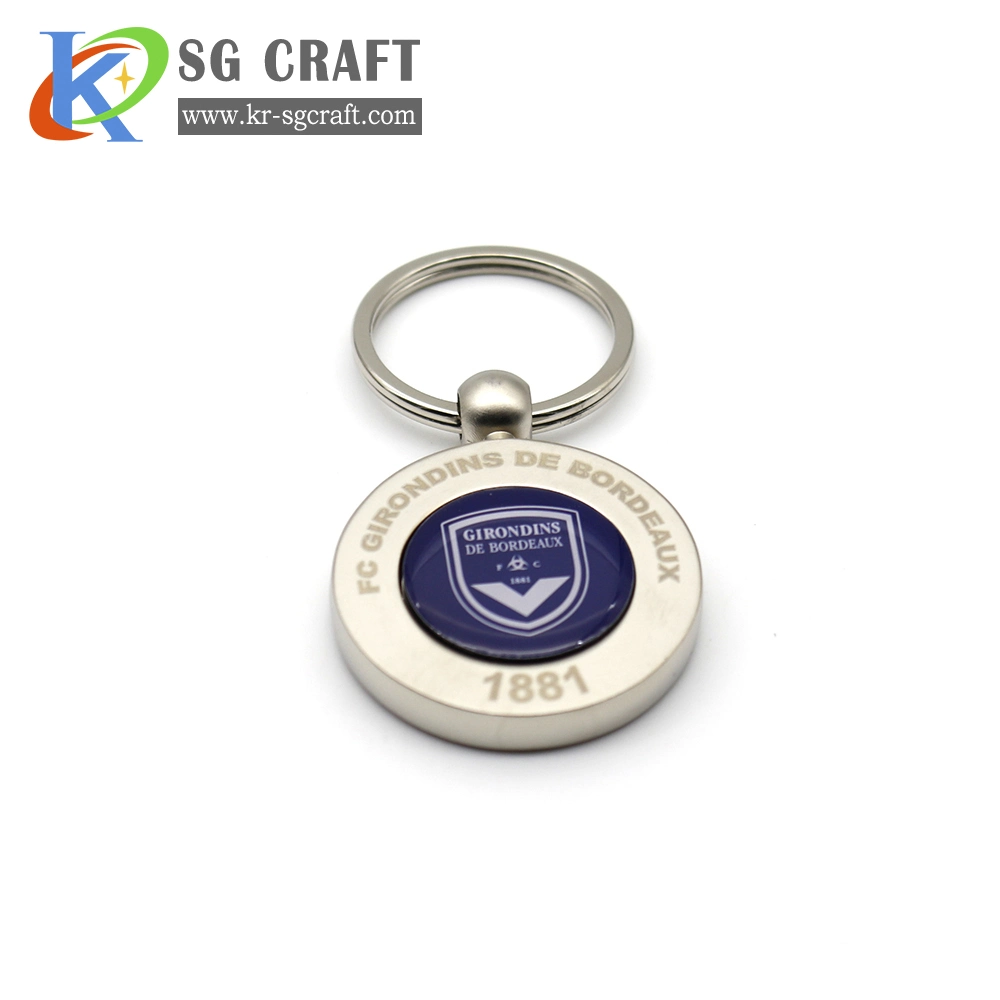 cadeau de promotion de Custom Cheap 2D 3D Metal Cuir Métal trousseau de chaîne de clé pour l'anneau de clé