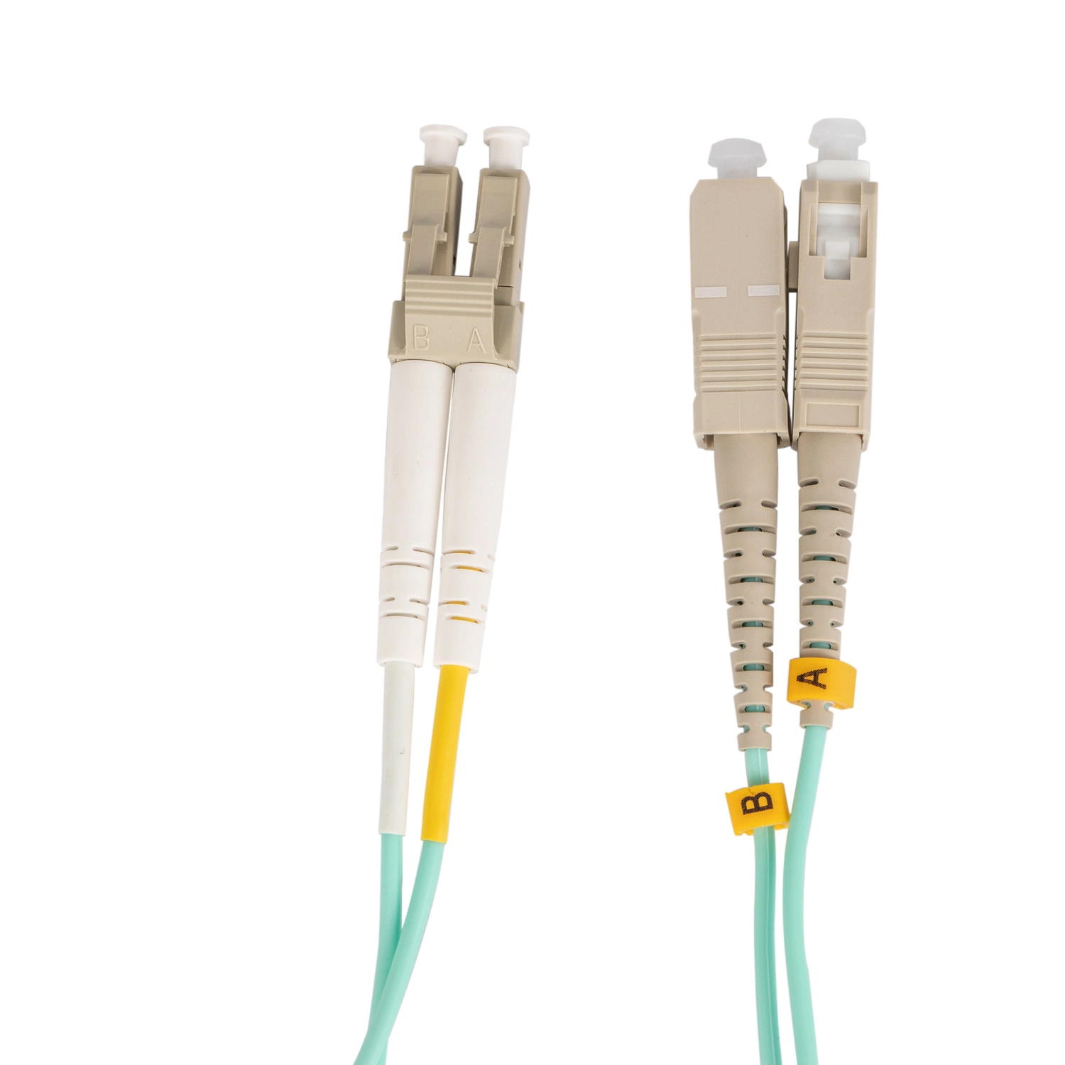 Low Loss FTTH 2.0 3.0mm Duplex 50/125um Om3 Om4 Ofnr PVC LSZH Patch Cable LC to Sc