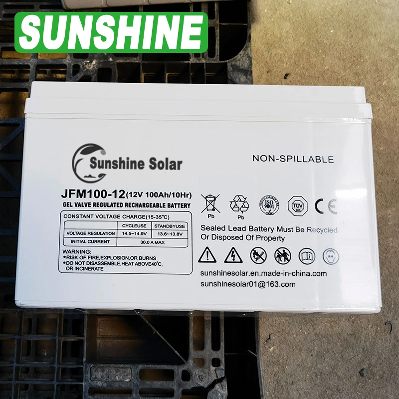 Sunshine 12V 100Ah 150ah 200Ah Gelbleisäure-Solarbatterie Paket