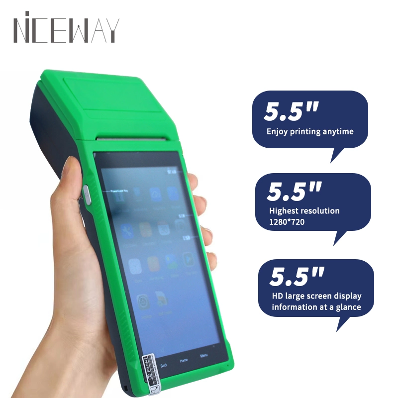 Hot Selling 4G Android Handheld POS Terminal with Receipt Printer for Restaurant