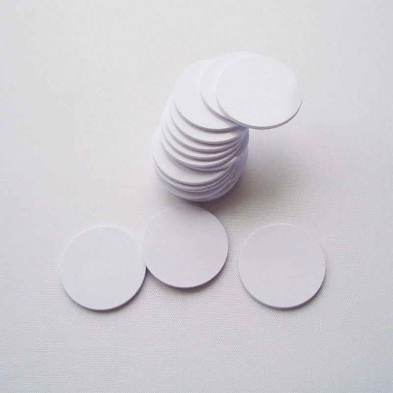 13.56MHz 25mm Diameter PVC 215 Adhesive NFC Coin Tag Token Tag Sticker