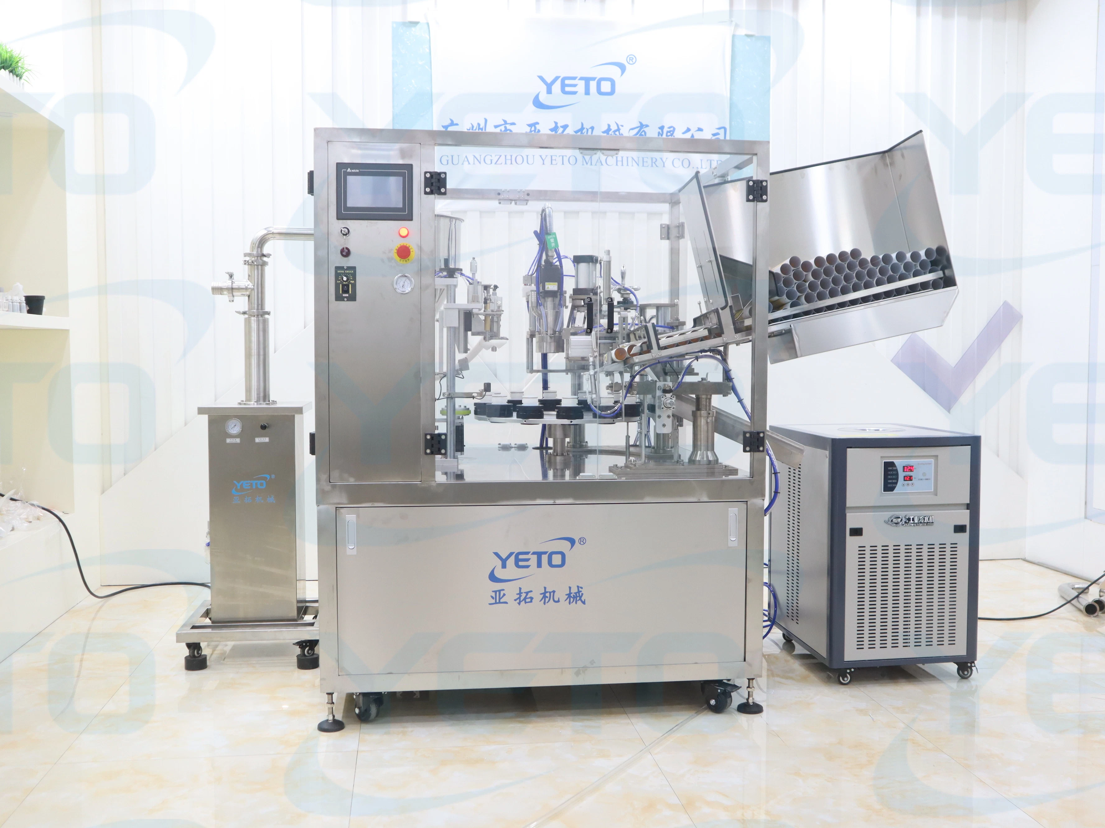 Automatic Tube Filling Sealing Machine Cosmetic Food Pharmaceutical Cream Paste Lotion Gel Ointment Packing Plastic Tube Filler Sealer Equipment