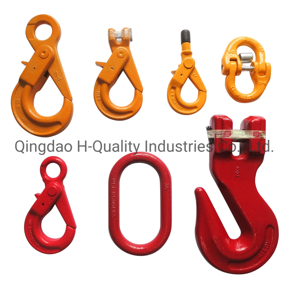 Hardware de rigging estampadas G80 Horquilla gancho autoblocante de tipo Europeo