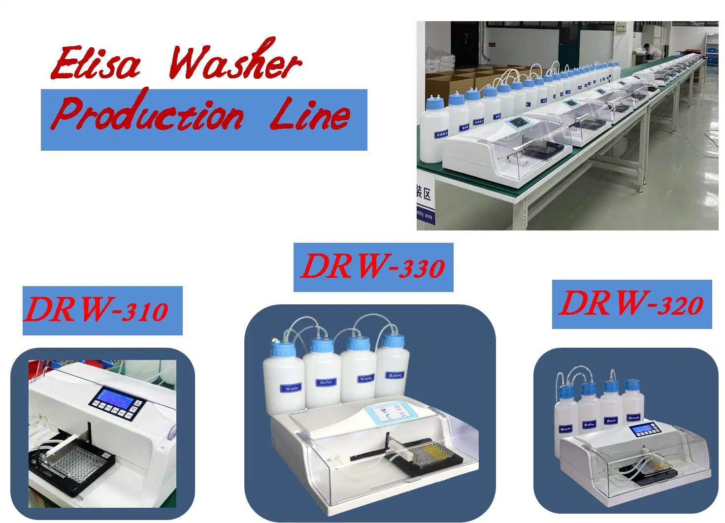 Newly Arrival Touch Screen Elisa Reader and Washer 48/96 Well Plate Washer Microplate Elisa Washer Machine