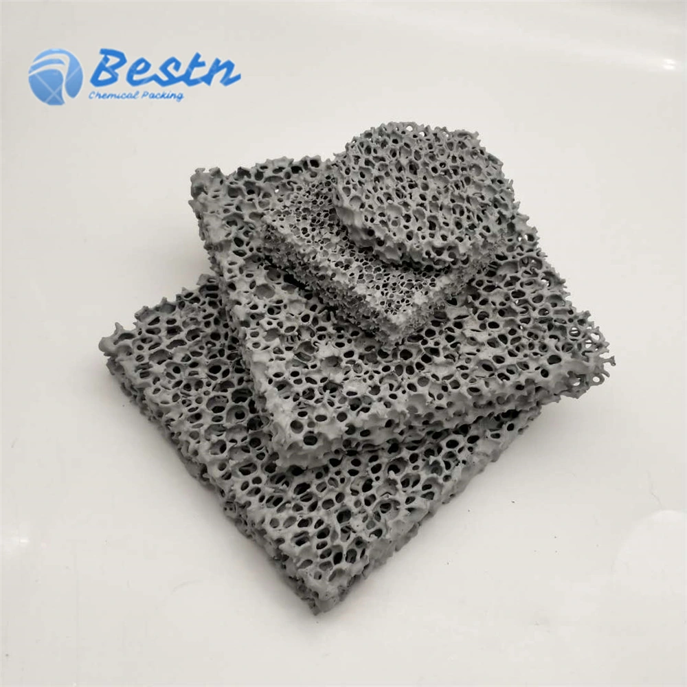 10-60ppi Grey Sic/Silicon Carbide Ceramic Foam Filter for Metal Filtration