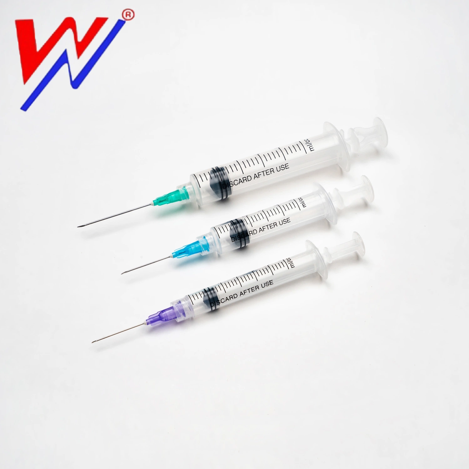 Medical Disposable Three Parts Syringe Luer Slip Without or with Hypodermic Needle with CE, ISO, FDA All Sizes