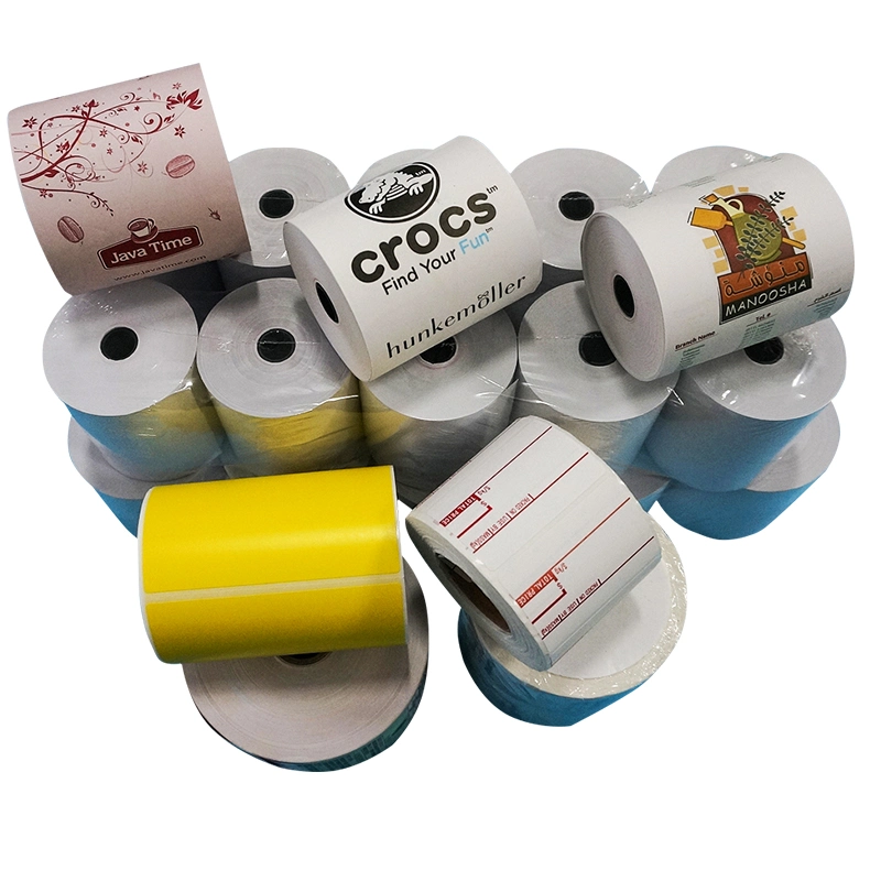 Customized Sizes Cash Register Paper 2 1/4" 3 1/8" Gold Foil Thermal Paper Rolls